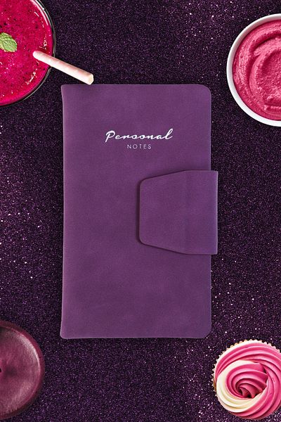 Victoria's Journals دفتر مورف للجيب - 9.6×16.6 سم، 80 جرام، مسطر، بنفسجي