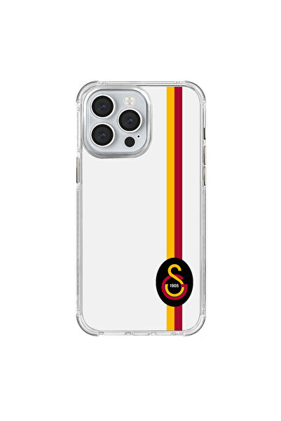 Galatasaray iPhone 15 Pro Max Uyumlu Galatasaray Parçalı Detay Siyah Arma Lisanslı Telefon Kılıfı