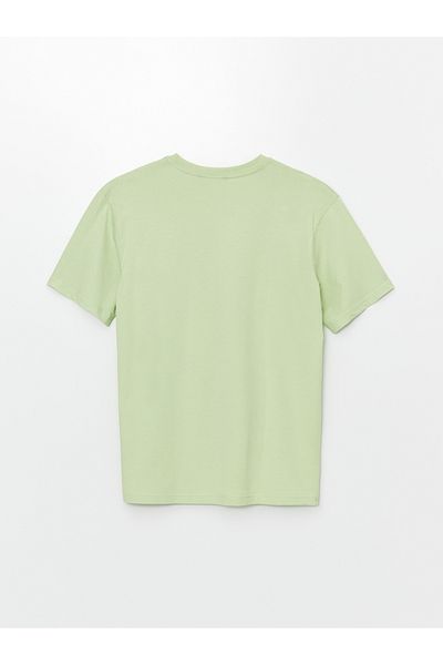 LC Waikiki Kurzärmliges, bedrucktes Herren-T-Shirt aus gekämmter Baumwolle mit Rundhalsausschnitt