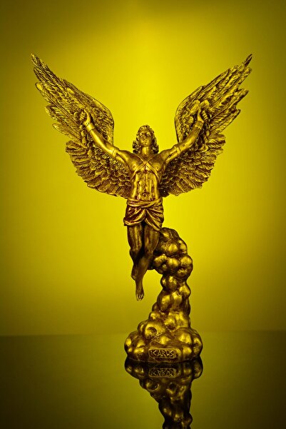 Narçiçeği Takı ve Hediyelik Eşya Yunan Kahraman Icarus Altın Gold Heykel Biblo