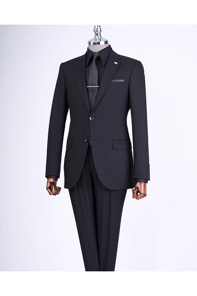 TerziAdemAltun Slim Fit Jacket Pantalon Suit Black T13568