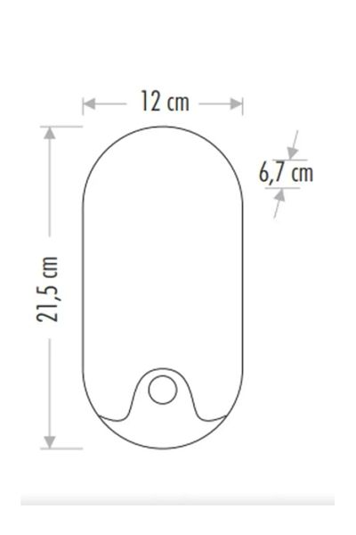 Cata Palermo 12W 4000K Daylight - Sensor Oval Led Wall Sconce, Outdoor Luminaire