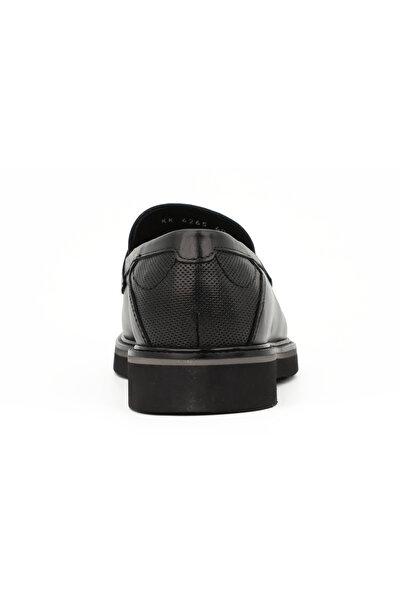 Tuna Hakiki Deri Siyah Loafer Erkek Ayakkabı EVA Taban - 4265