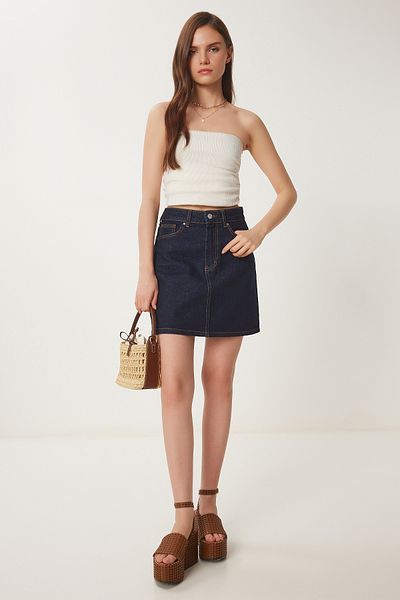 Lovelyİstanbul Mini denim impact - Albastru închis LOK0007