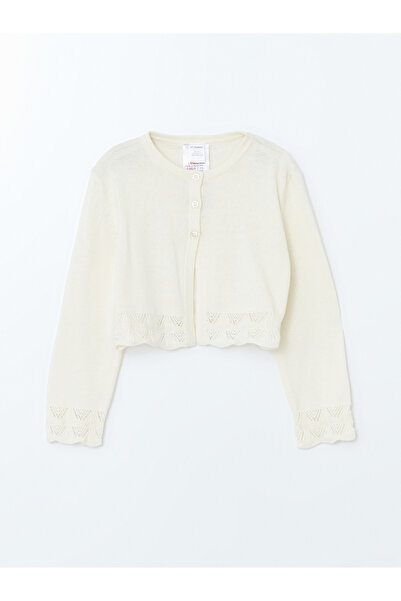 LC Waikiki Dívčí pletený svetr s výstřihem