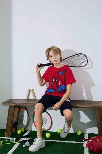 RAPAPA Boy's Summer Combed Cotton Shorts Suit Bottom Top Suit 3978