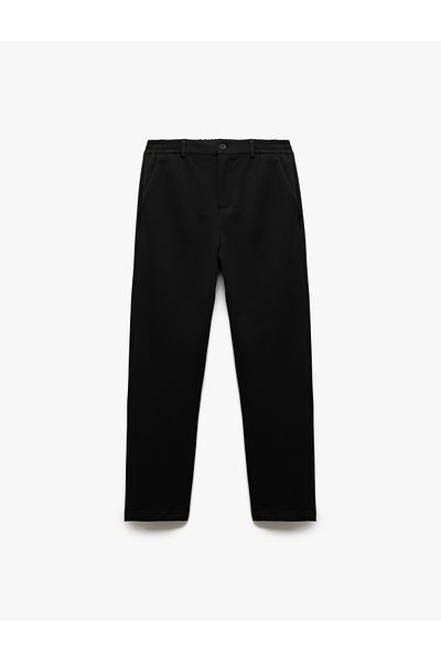 Koton Pantaloni chino cu nasturi cu buzunare elastice în talie