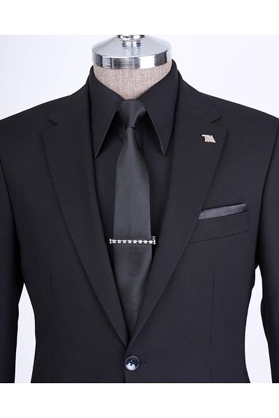 TerziAdemAltun Slim Fit Jacket Pantalon Suit Black T13568