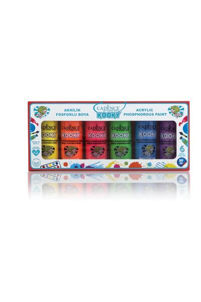 Cadence KOOKY AKRİLİK BOYA FOSFORLU SET1 6X59ML