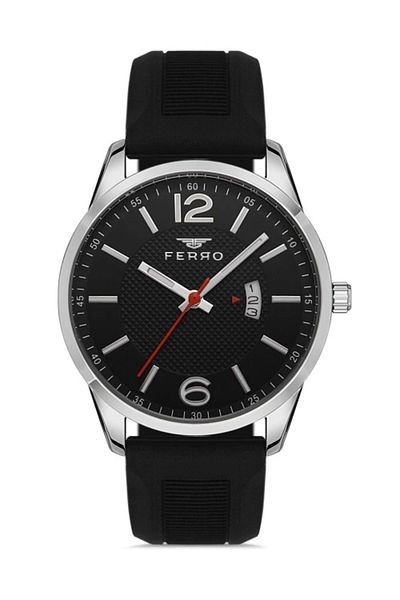 FERRO Black Silicone Cord Men's Wristwatch F11316d-j2