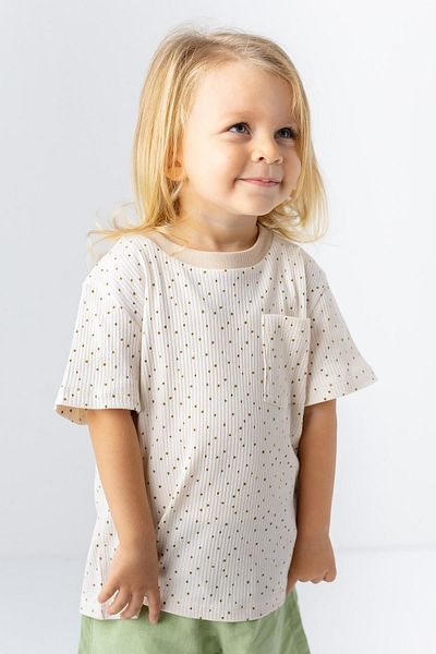 Zeyland Baby Boy T-shirt - Polka Dot Pattern and Pocket Detail