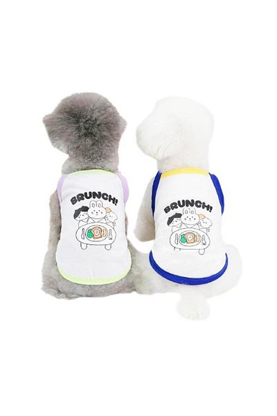 Glipet Blue m Bruch Patterned Dog Outfit