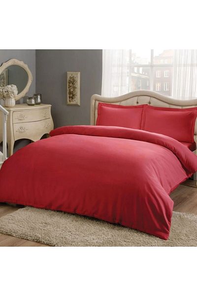 Taç Lenjerie de pat bumbac 100% satinat, TaçMako-Satin, Basic Rosu