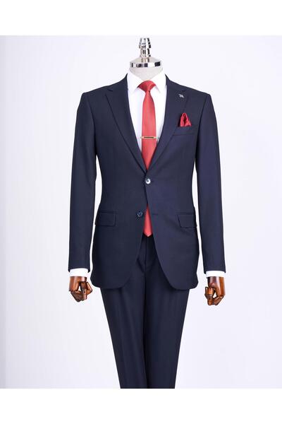 TerziAdemAltun Slim Fit Jacket Pant Suit Navy Blue T13511