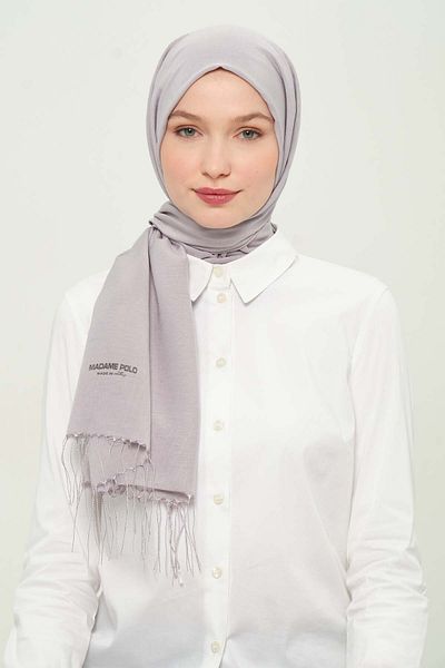 Madame Polo Viscone Thin Summer Shawl Pebble Stone Viscose Wrinkle-Free Daily Shawl 75X180 cm