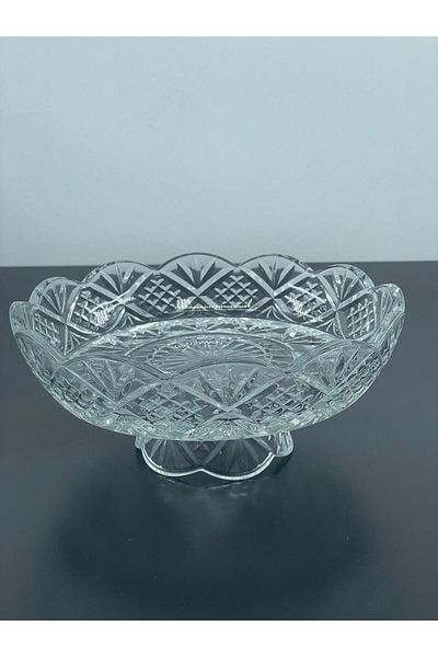 YzHome Glass Salad Bowl - Fruit Bowl Presentation Plate and Bowl Plate