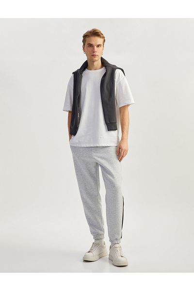 Koton Νέα σεζόν βαμβακερή αθλητική φόρμα Jogger με κορδόνια στη μέση και Color Block