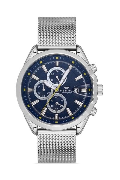 FERRO Silver Straw Cord Men's Wristwatch Fm31306c-a3