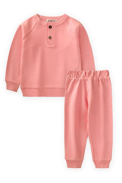 Cigit Men's Basic Suit with Raglan Sleeve Patch 1-8 Years Old Baby