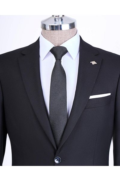 TerziAdemAltun Italian Style Slim Fit Jacket Pantalon Men's Suit Black T13566