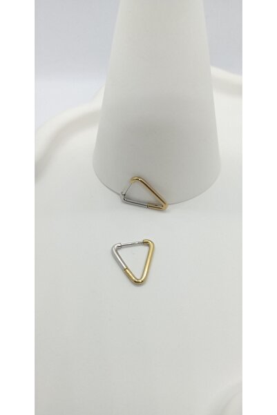 ndjewelry أقراط مثلثة بلونين