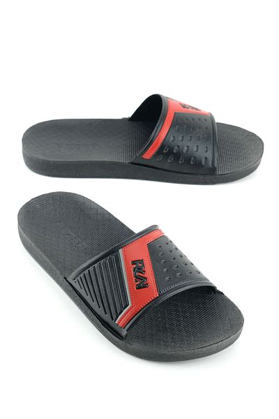 GEZER Men's Summer Pu Sole Artificial Leather Suitable for Wet Floor Home Garden Pool Beach Slippers