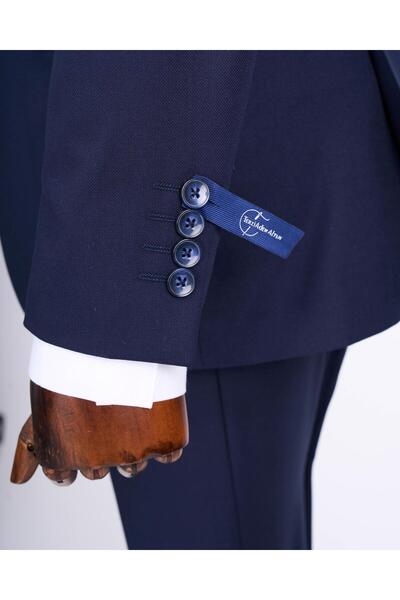 TerziAdemAltun Slim Fit Jacket Pant Suit Navy Blue T13512