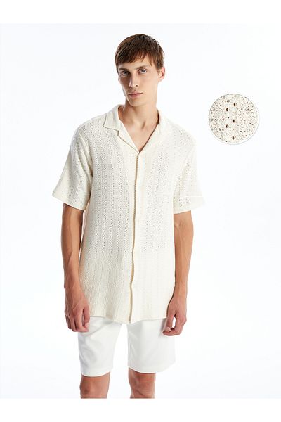 LC Waikiki Regular Fit Herrenhemd mit kurzen Ärmeln