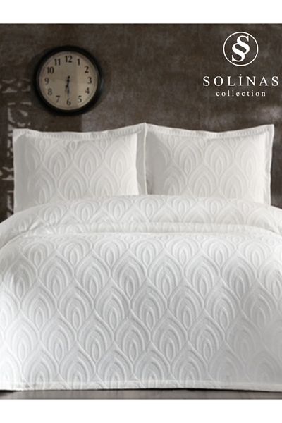 Solinas Collection Soldi Perla Cream Double Bedspread