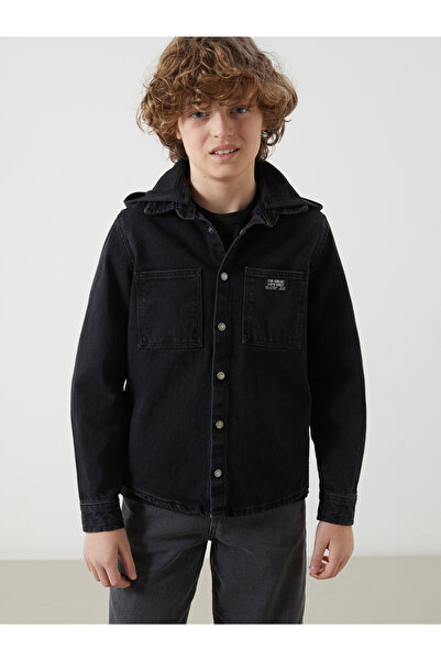 LC Waikiki Hooded Boys' Denim Shirt