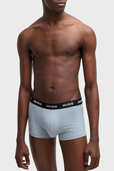 HUGO Desenli Streç Pamuklu 3 Pack Boxer Erkek BOXER 50532550 984