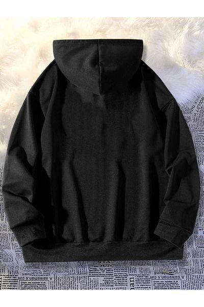 DUBU BUTİK White Printed - Needs Confidence Oversize Hooded Sweatshirt