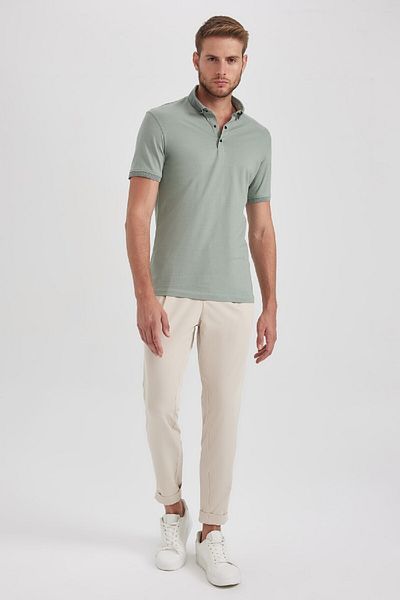 DeFacto Tricou polo de bază cu mânecă scurtă, slim fit, T5259az23sp