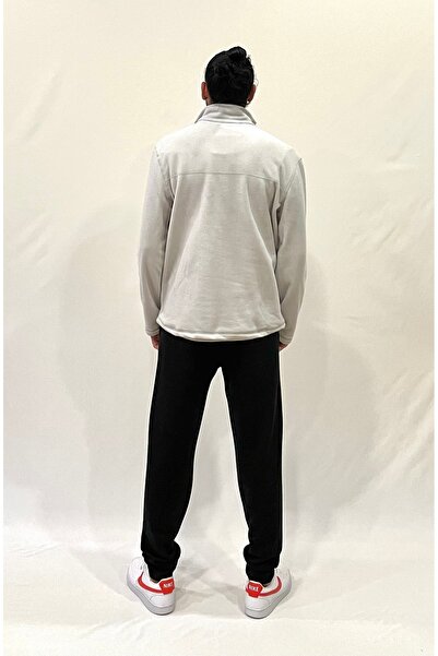 Superlife Ανδρικό φούτερ με άνετη εφαρμογή Softech Fleece με μισό φερμουάρ spr24pw20