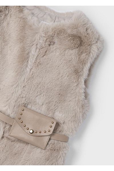 MAYORAL Belted Plush Girl's Vest_Mnvs 004365