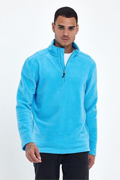 Superlife Чоловічий комфортний облягаючий світшот з флісу Softech на блискавці spr24pw20