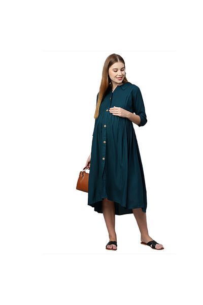 Tummy Women's Rayon Maternity & Nursing Dress