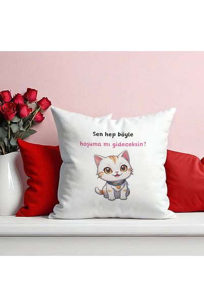 qoeuyl boutique Will You Always Be This Way to Me Printed Romantic Gift Satin Decorative Pillow for Husband and Lover