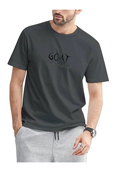 DUBU BUTİK Smoked Oversize Goat Printed T-shirt - Oversize Printed