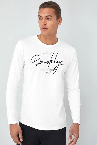 Superlife Ανδρικό μακρυμάνικο μπλουζάκι Superlife με στάμπα Brooklyn