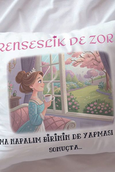 qoeuyl boutique Princessship Difficult Business but Someone Needs to Do It Printed Funny Gift Fiber Satin Decorative Pillow