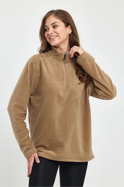 Superlife Γυναικείο φούτερ με μισό φερμουάρ Softech Fleece Superlife