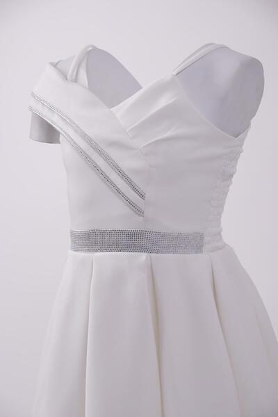 meneviş Girl's Stoned Short Evening Dress