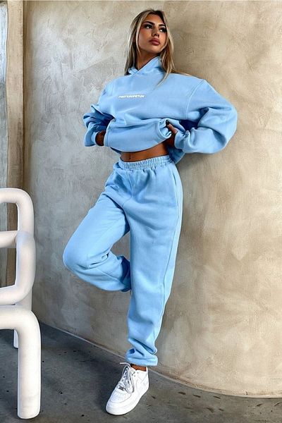 CLAYES Σετ αθλητικής φόρμας Baby Blue That So Fetch - Τυπωμένο Oversize Hooded Raster