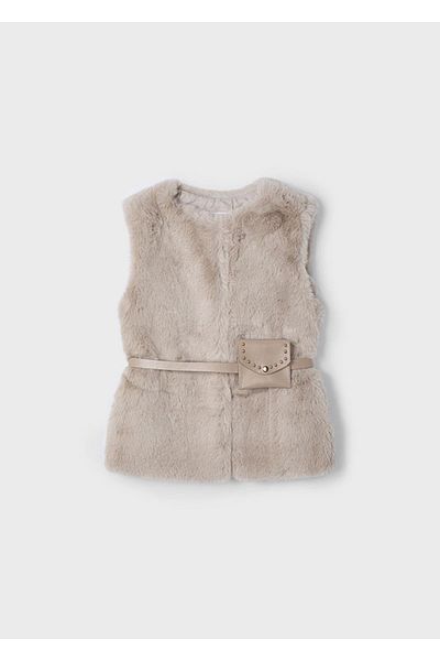 MAYORAL Belted Plush Girl's Vest_Mnvs 004365