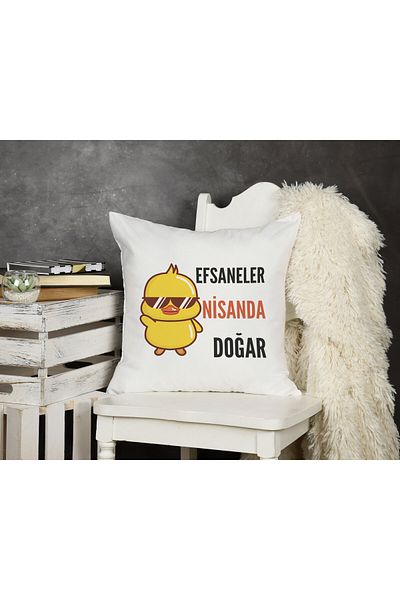 qoeuyl boutique Legends Are Born in Nisanda Printed Birthday Gift Fiber Satin Decorative Pillow