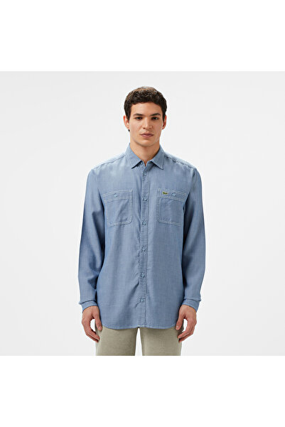Lacoste Erkek Regular Fit Ekose Mavi Gömlek