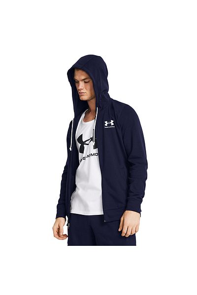 Under Armour Hanorac cu glugă pentru bărbați Rival Terry Lc, albastru bleumarin