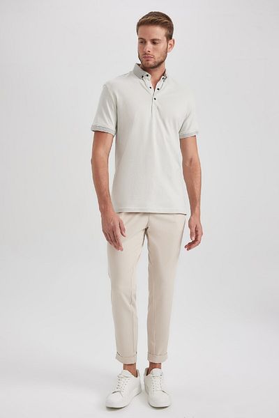 DeFacto Tricou polo de bază cu mânecă scurtă, slim fit, T5259az23sp
