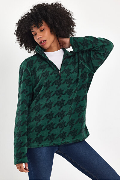 Superlife Γυναικείο φούτερ με μισό φερμουάρ Softech Fleece spr24pwk20